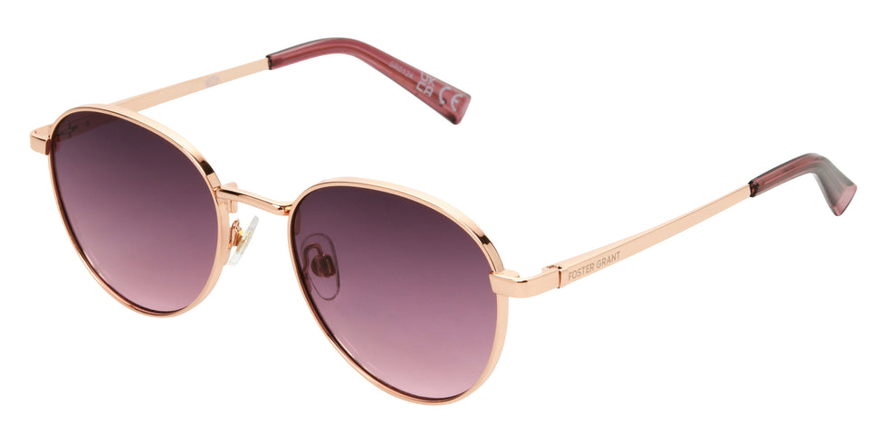 Foster Grant Fashion Rose Gold Round Sunglasses 460 - Pink / Rose Gradient