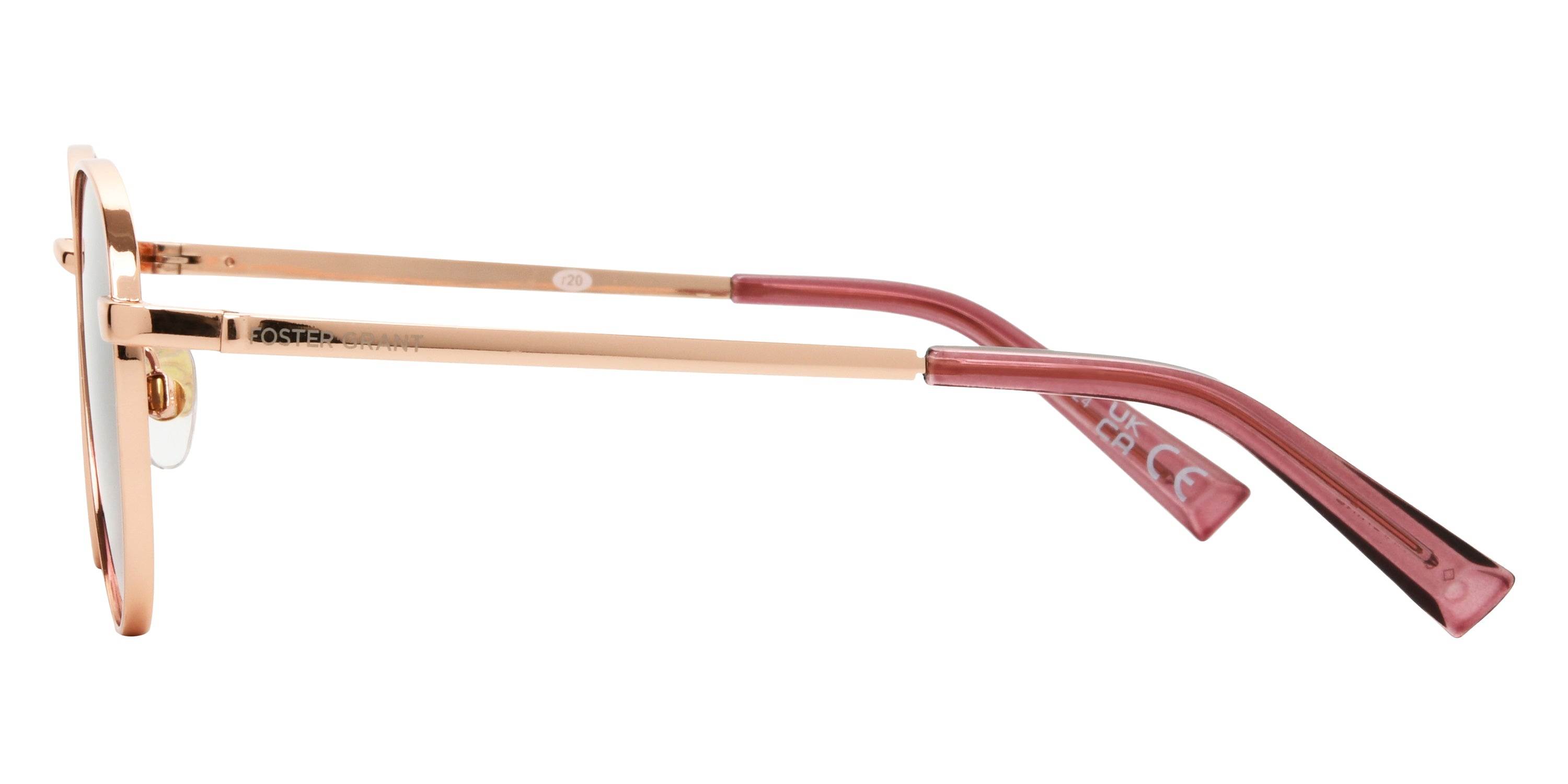 Foster Grant Fashion Rose Gold Round Sunglasses 460 - Pink / Rose Gradient