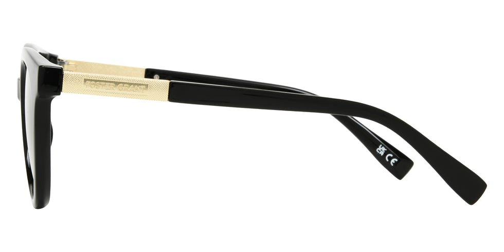 Foster Grant Round Sunglasses 489 - Black / Smoke