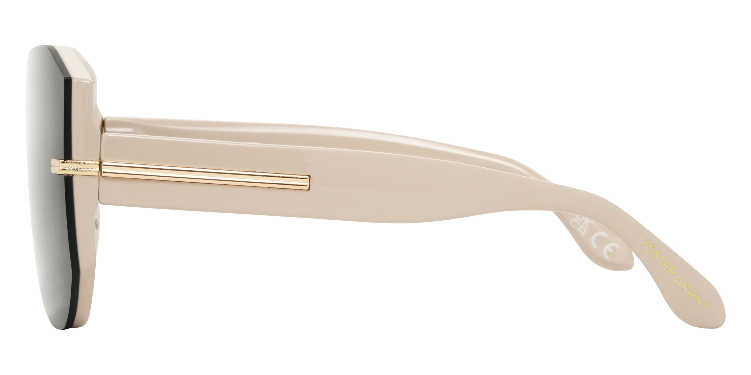 Foster Grant Trend Shield Sunglasses 41 - Black/White / Smoke