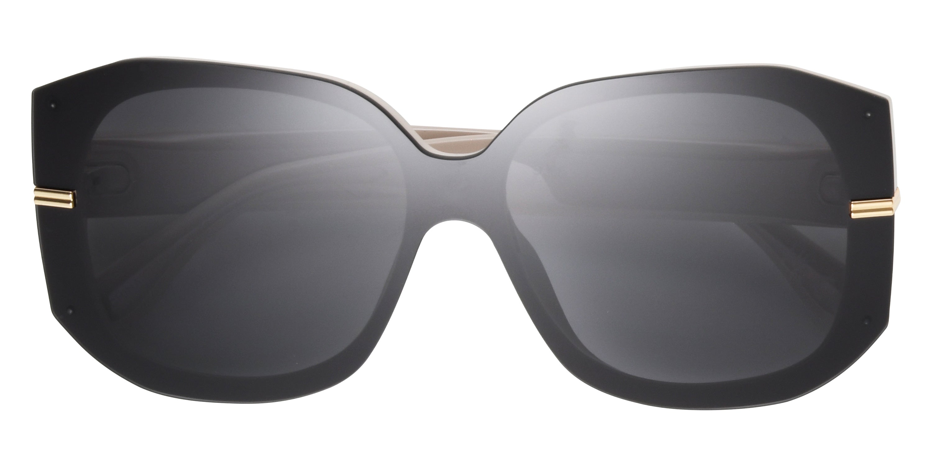 Foster Grant Trend Shield Sunglasses 41 - Black/White / Smoke