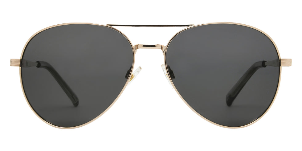 Foster Grant Polarized Aviator Sunglasses 481 - Gold / Smoke Polarized