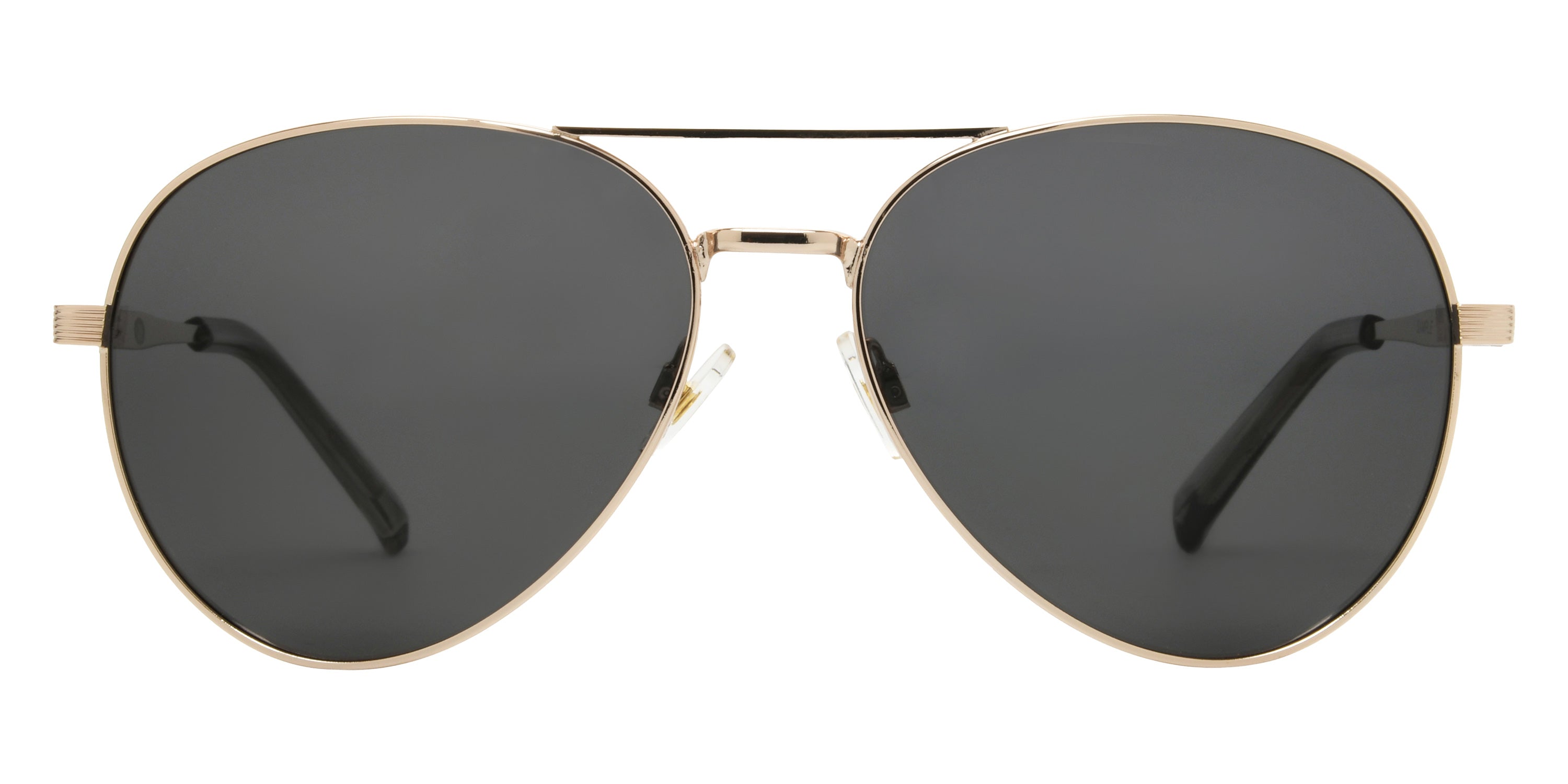 Foster Grant Polarized Aviator Sunglasses 481 - Gold / Smoke Polarized