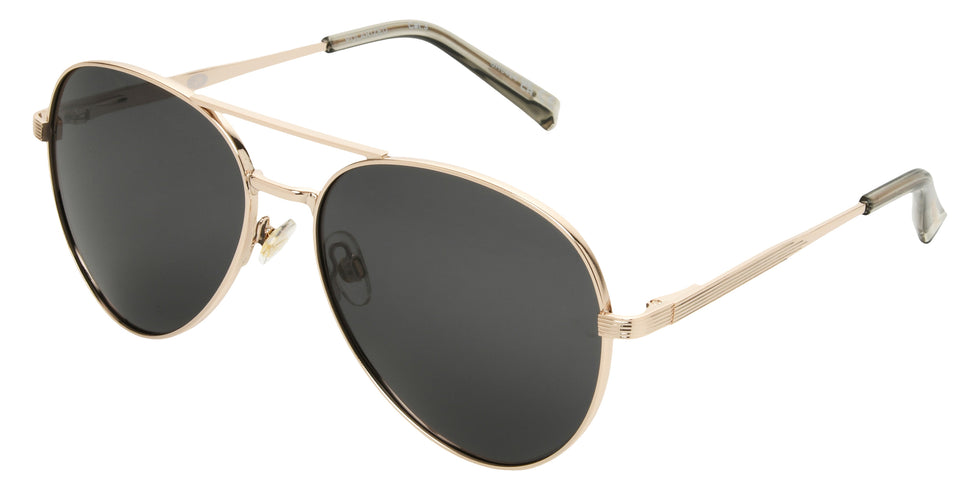 Foster Grant Polarized Aviator Sunglasses 481 - Gold / Smoke Polarized