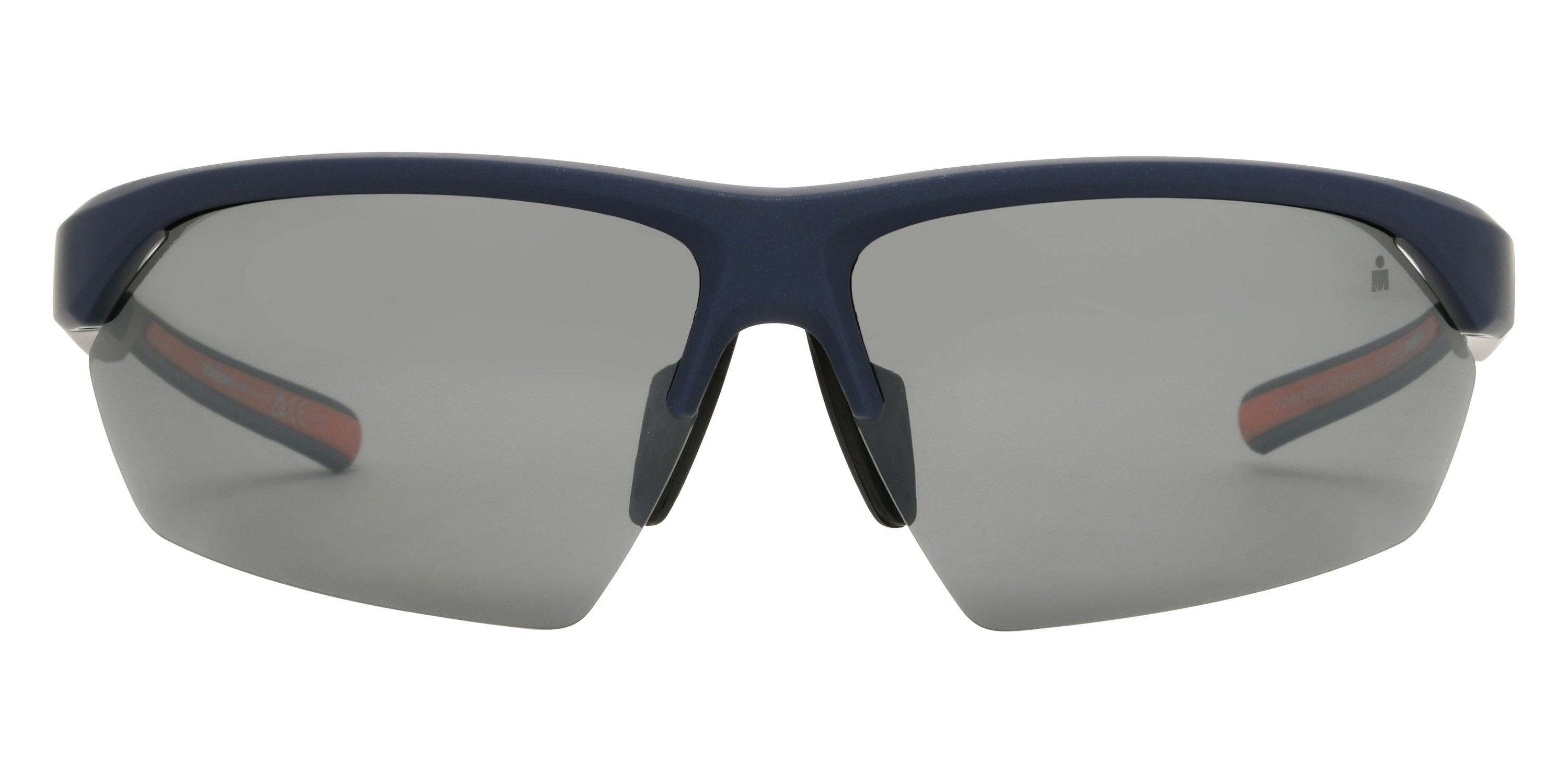 Foster Grant IRONMAN® Crimson Crest Blade Polarized Sunglasses - Navy / Smoke Flash Polarized