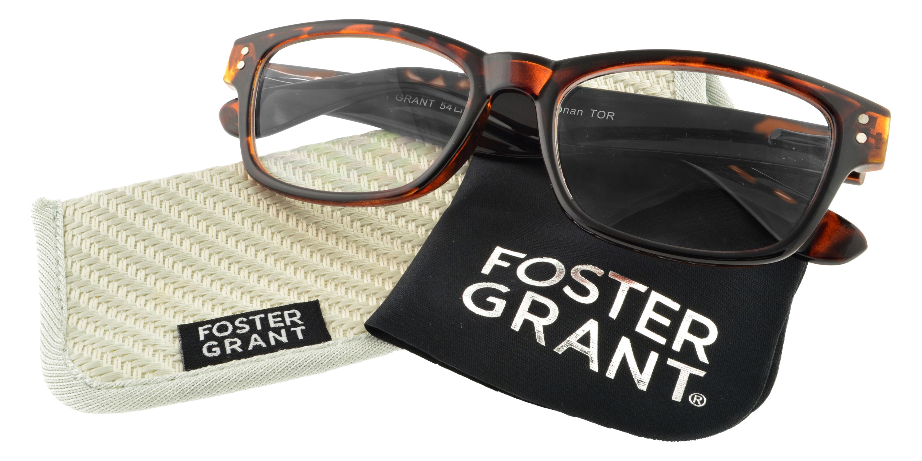 Foster Grant Conan Multi Focus Reading Glasses - Tortoise