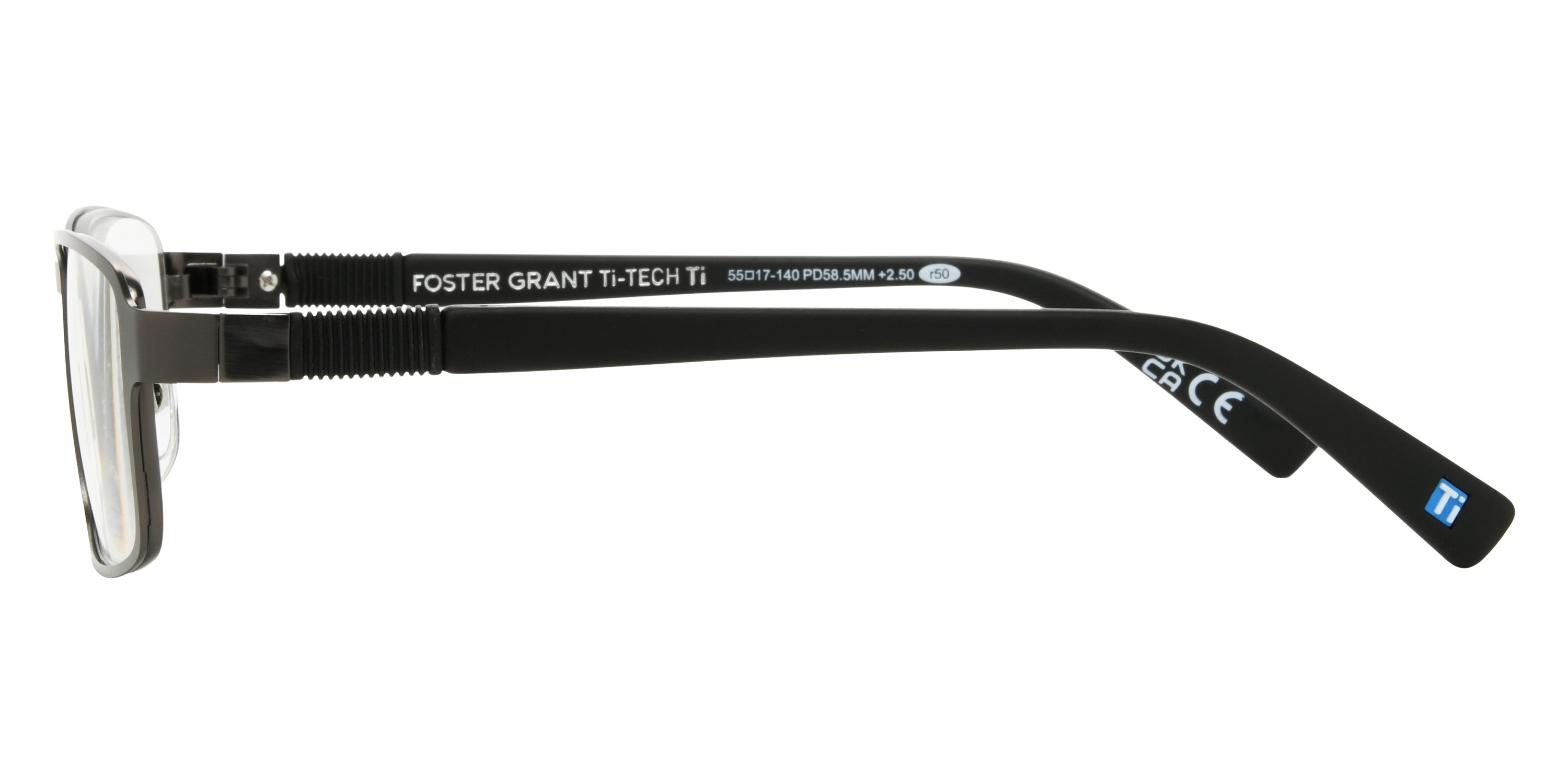 Foster Grant Ti-Tech 104 Reading Glasses - Gunmetal