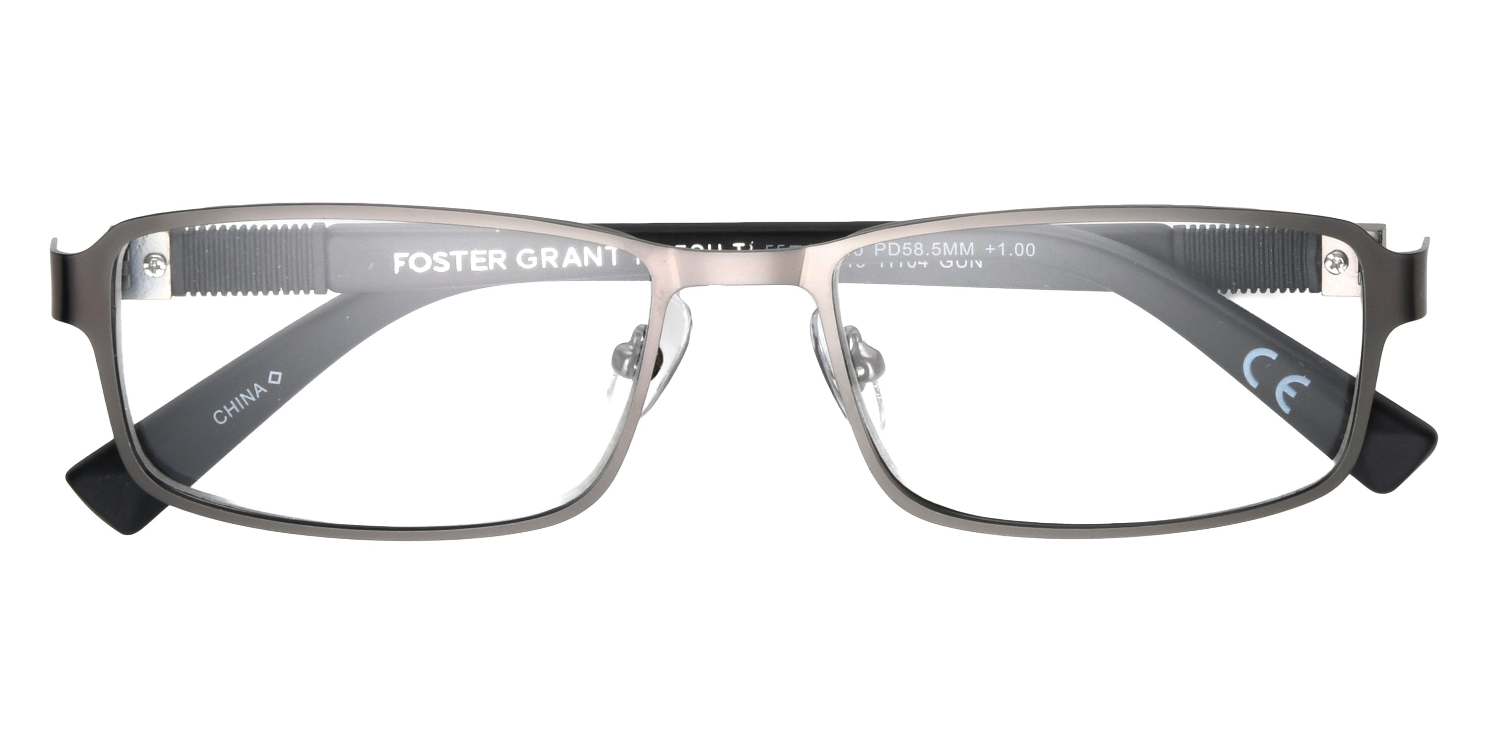 Foster Grant Ti-Tech 104 Reading Glasses - Gunmetal