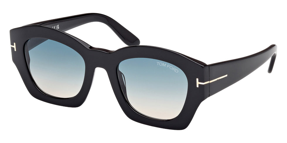 Tom Ford FT1083 GUILLIANA 01P 52 - Shiny Black / Gradient Green #id:ft108301p_s:100105