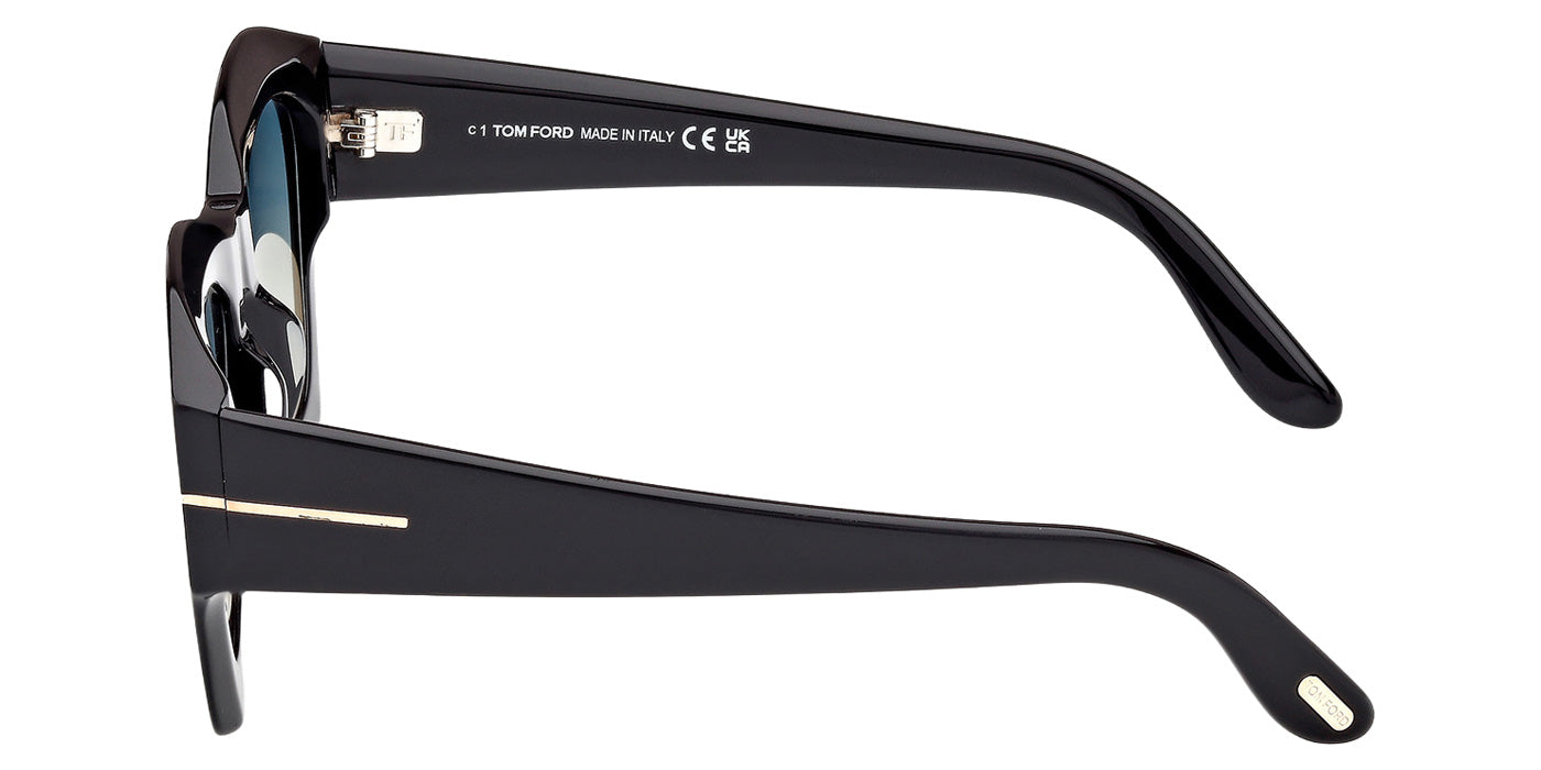 Tom Ford FT1083 GUILLIANA 01P 52 - Shiny Black / Gradient Green #id:ft108301p_s:100110