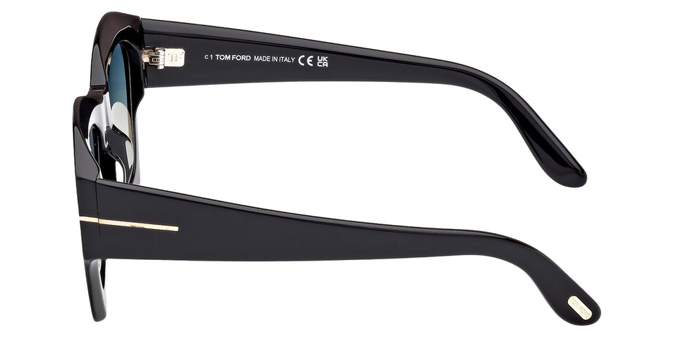 Tom Ford FT1083 GUILLIANA 01P 52 - Shiny Black / Gradient Green #id:ft108301p_s:100110