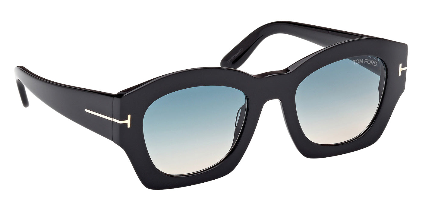 Tom Ford FT1083 GUILLIANA 01P 52 - Shiny Black / Gradient Green #id:ft108301p_s:100135