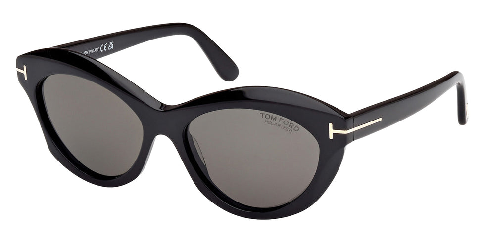 Tom Ford FT1111 TONI 01D 55 - Shiny Black / Smoke Polarized #id:ft111101d_s:100105