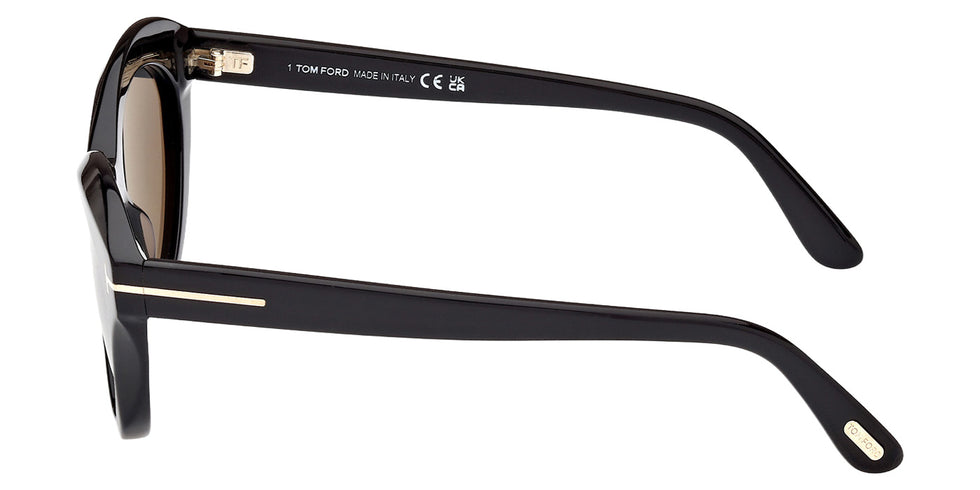 Tom Ford FT1111 TONI 01D 55 - Shiny Black / Smoke Polarized #id:ft111101d_s:100110