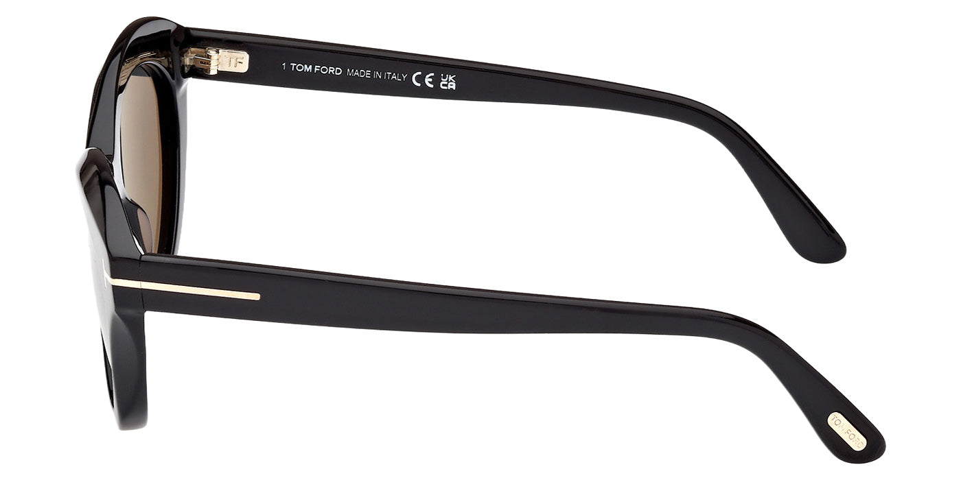 Tom Ford FT1111 TONI 01D 55 - Shiny Black / Smoke Polarized #id:ft111101d_s:100110