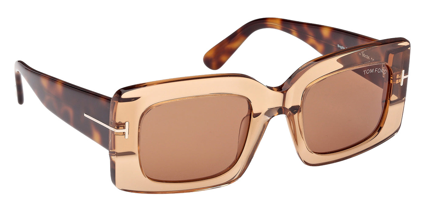 Tom Ford FT1188 BRIGITTA 45E 50 - Shiny Light Brown / Brown #id:ft118845e_s:100135