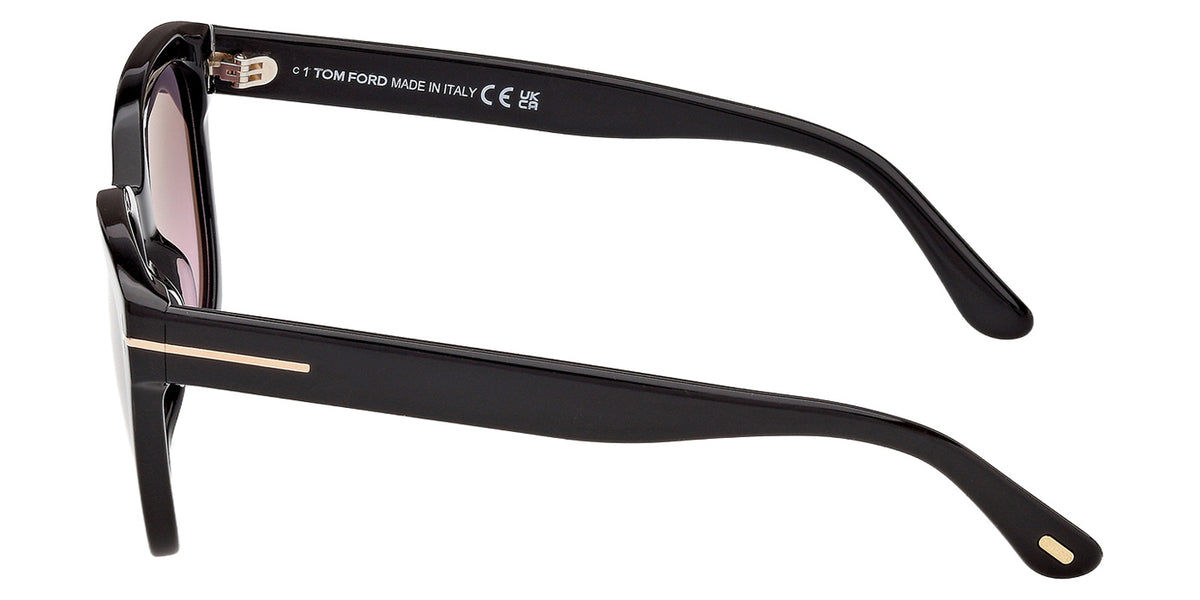 Tom Ford FT1216 HAYLAY 01B 53 - Shiny Black / Gradient Smoke #id:ft121601b_s:100110