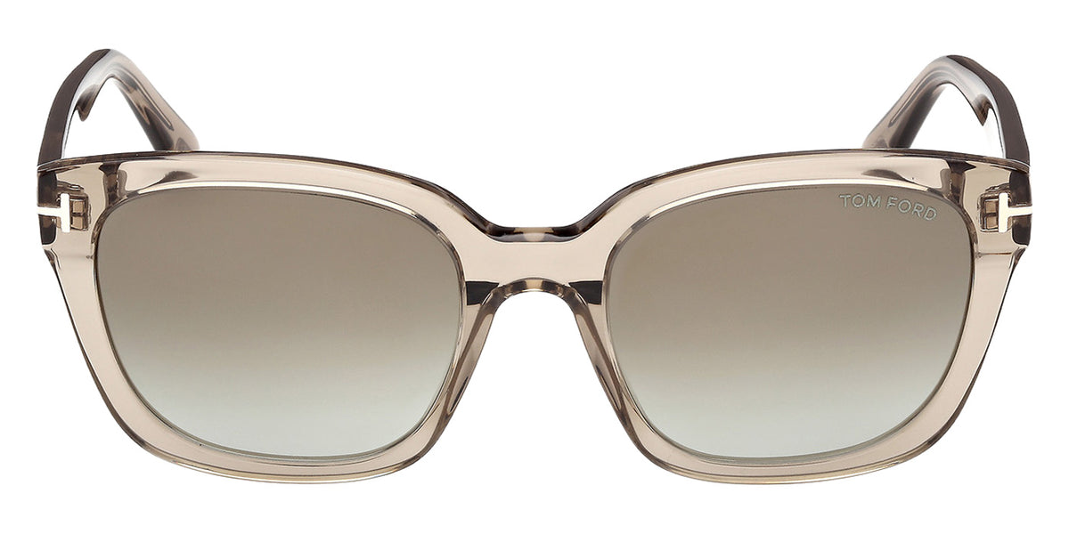 Tom Ford FT1216 HAYLAY 45G 53 - Shiny Light Brown / Brown Mirrored #id:ft121645g_s:102100