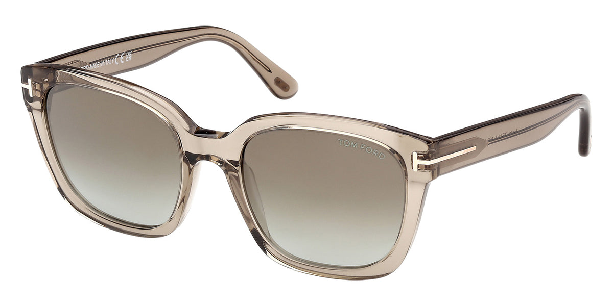 Tom Ford FT1216 HAYLAY 45G 53 - Shiny Light Brown / Brown Mirrored #id:ft121645g_s:102105