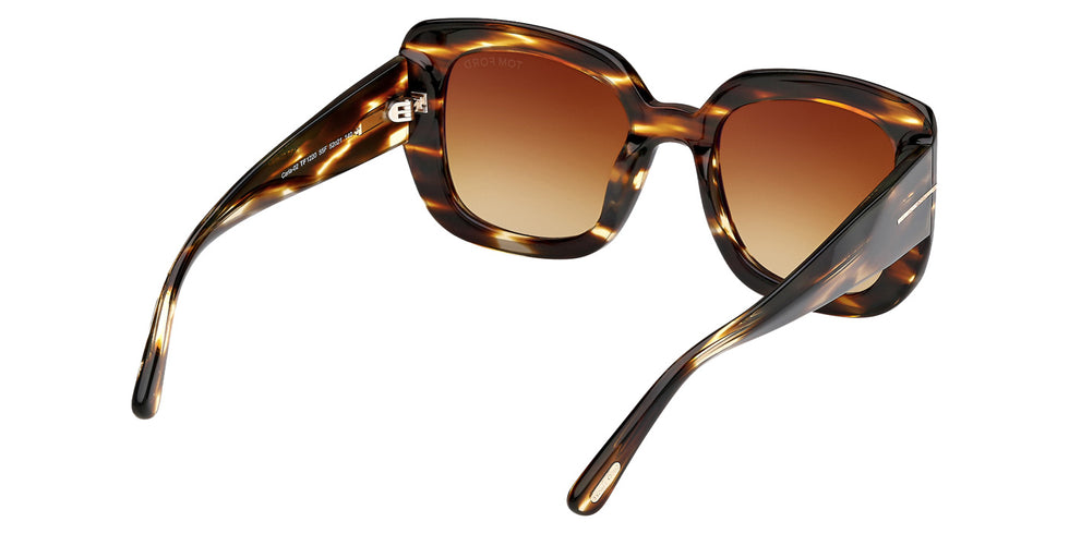Tom Ford FT1220 CARLA-02 55F 52 - Dark Havana / Gradient Brown #id:ft122055f_s:100125