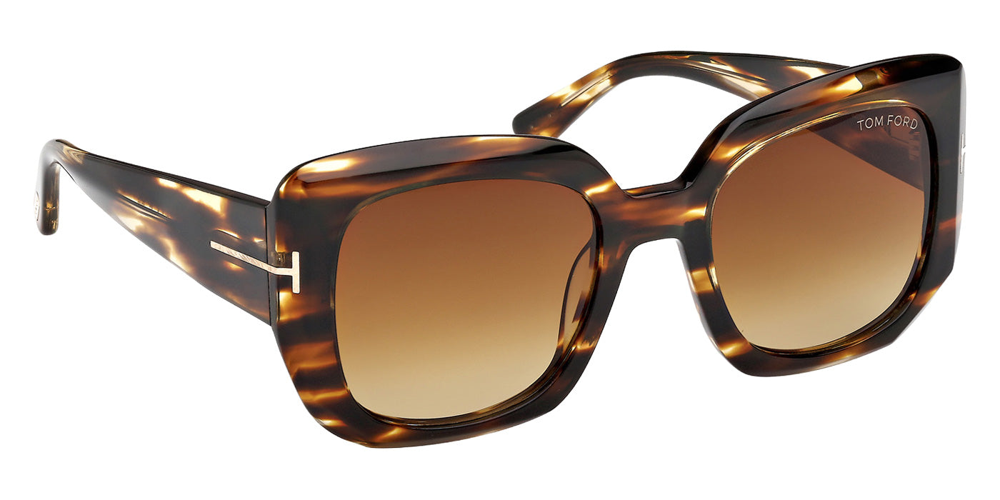 Tom Ford FT1220 CARLA-02 55F 52 - Dark Havana / Gradient Brown #id:ft122055f_s:100135