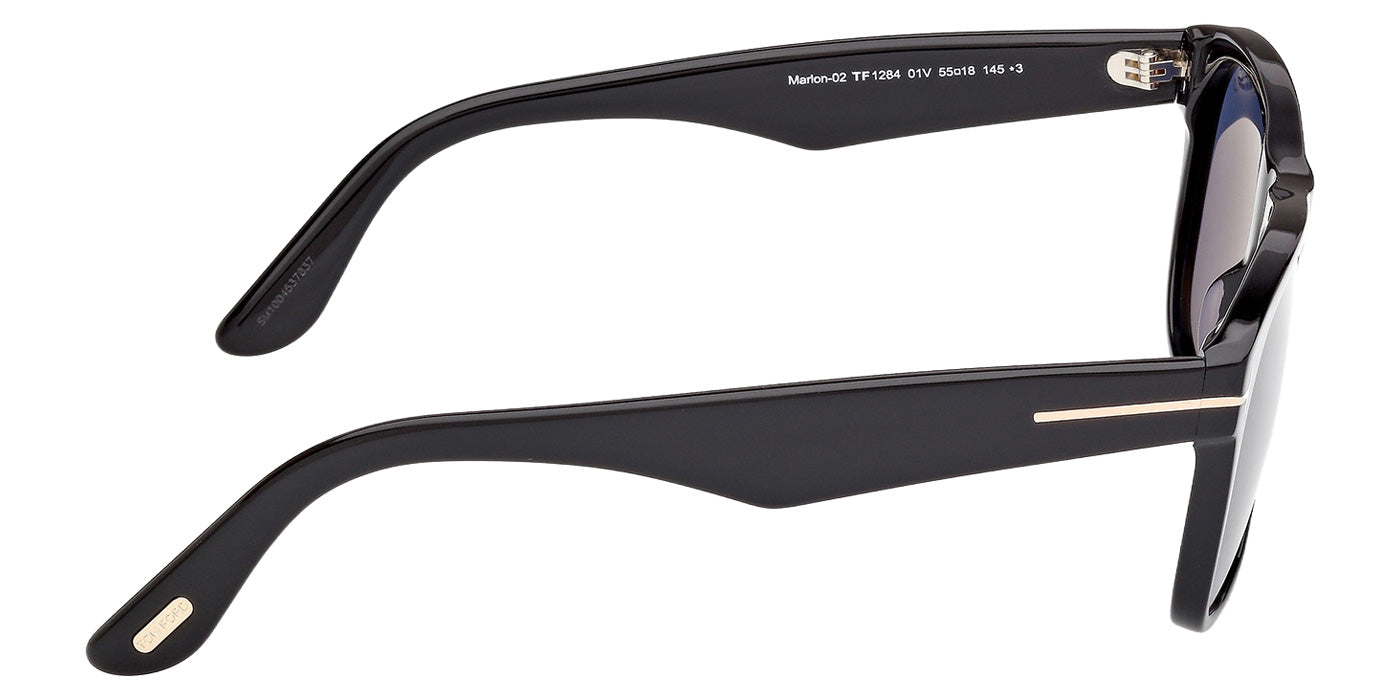 Tom Ford FT1284 MARLON-02 01V 55 - Shiny Black / Blue #id:ft128401v_s:100130