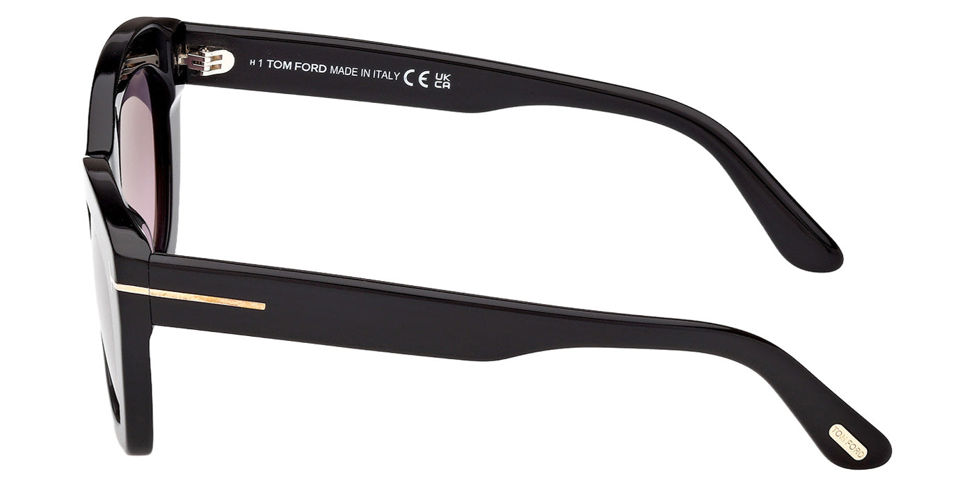 Tom Ford FT1285 LINDA-02 01B 53 - Shiny Black / Gradient Smoke #id:ft128501b_s:100110