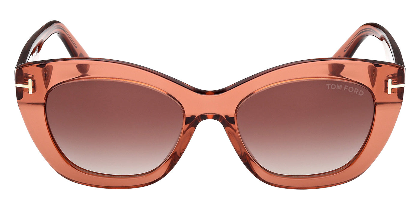 Tom Ford FT1285 LINDA-02 42F 53 - Shiny Dark Orange / Gradient Brown #id:ft128542f_s:104100