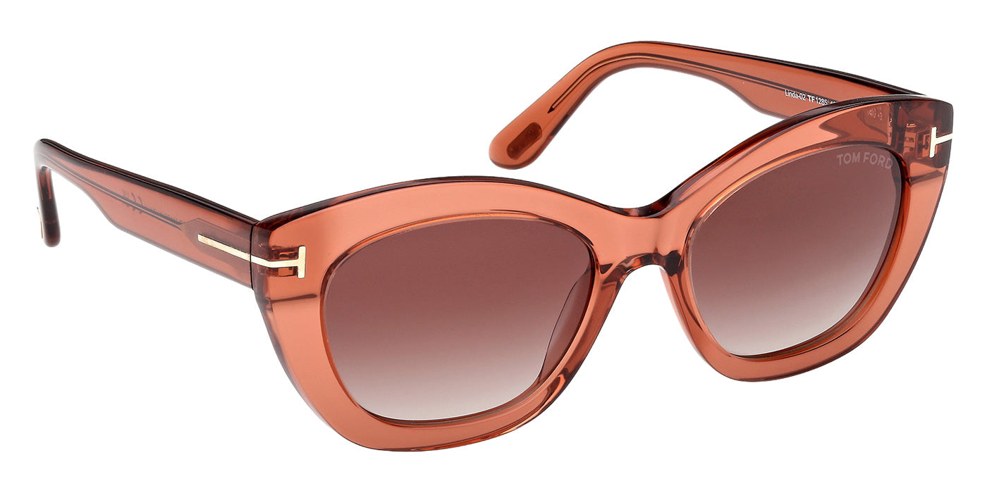 Tom Ford FT1285 LINDA-02 42F 53 - Shiny Dark Orange / Gradient Brown #id:ft128542f_s:104135