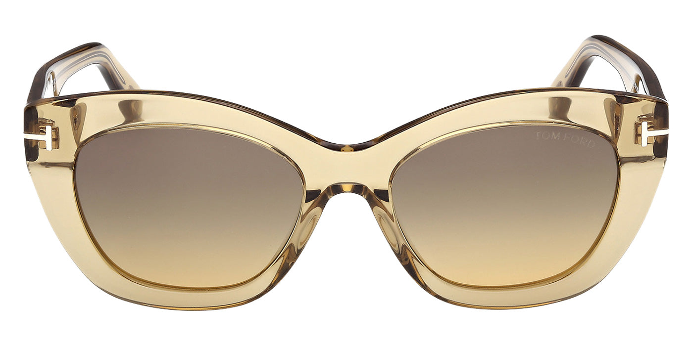 Tom Ford FT1285 LINDA-02 45B 53 - Shiny Light Brown / Gradient Smoke #id:ft128545b_s:106100