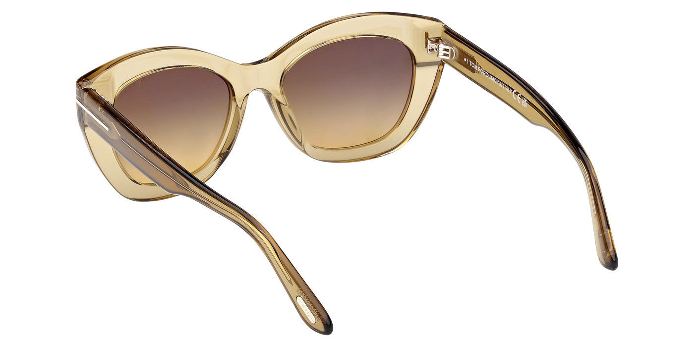 Tom Ford FT1285 LINDA-02 45B 53 - Shiny Light Brown / Gradient Smoke #id:ft128545b_s:106115