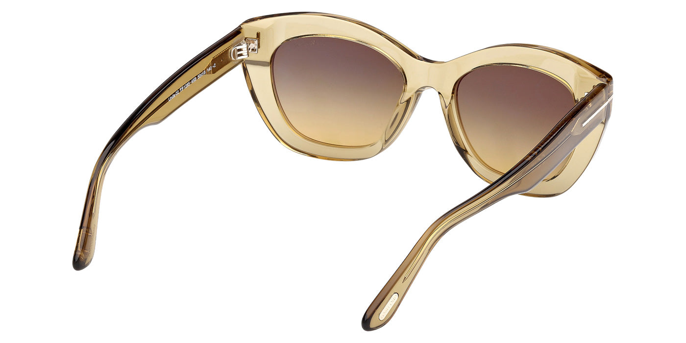Tom Ford FT1285 LINDA-02 45B 53 - Shiny Light Brown / Gradient Smoke #id:ft128545b_s:106125