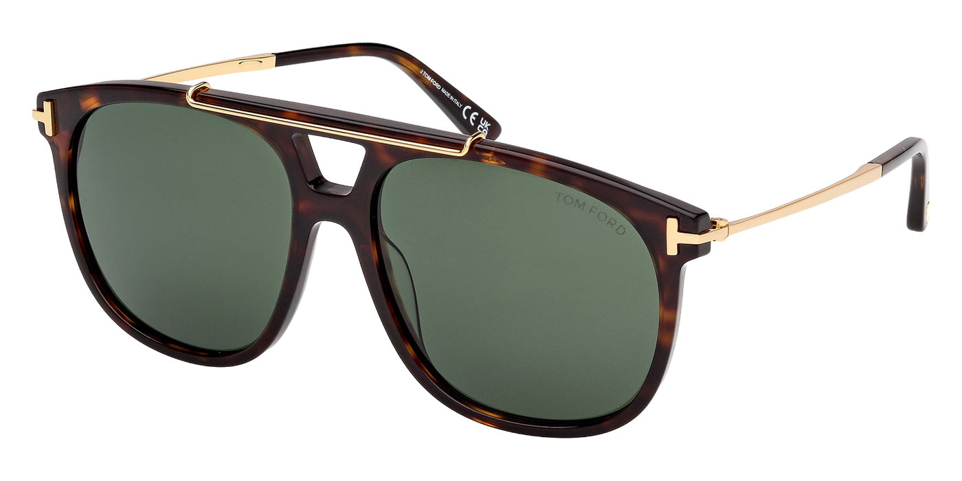 Tom Ford FT1306 SAM-02 52N 58 - Dark Havana / Green #id:ft130652n_s:104105