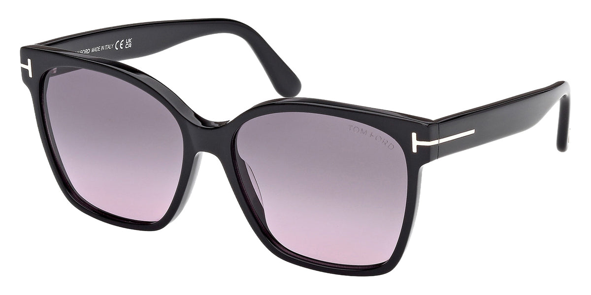Tom Ford FT1312 IRIS-02 01B 56 - Shiny Black / Gradient Smoke #id:ft131201b_s:100105
