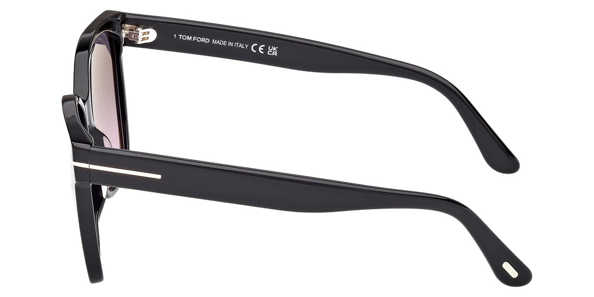Tom Ford FT1312 IRIS-02 01B 56 - Shiny Black / Gradient Smoke #id:ft131201b_s:100110