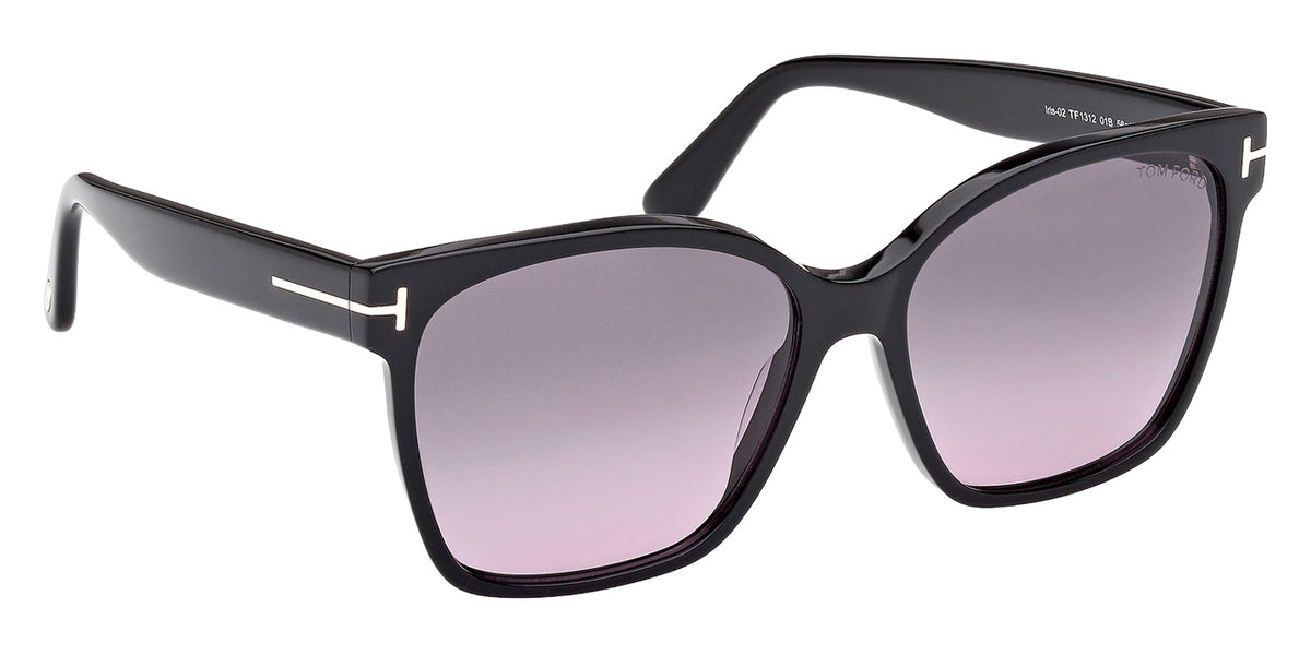 Tom Ford FT1312 IRIS-02 01B 56 - Shiny Black / Gradient Smoke #id:ft131201b_s:100135