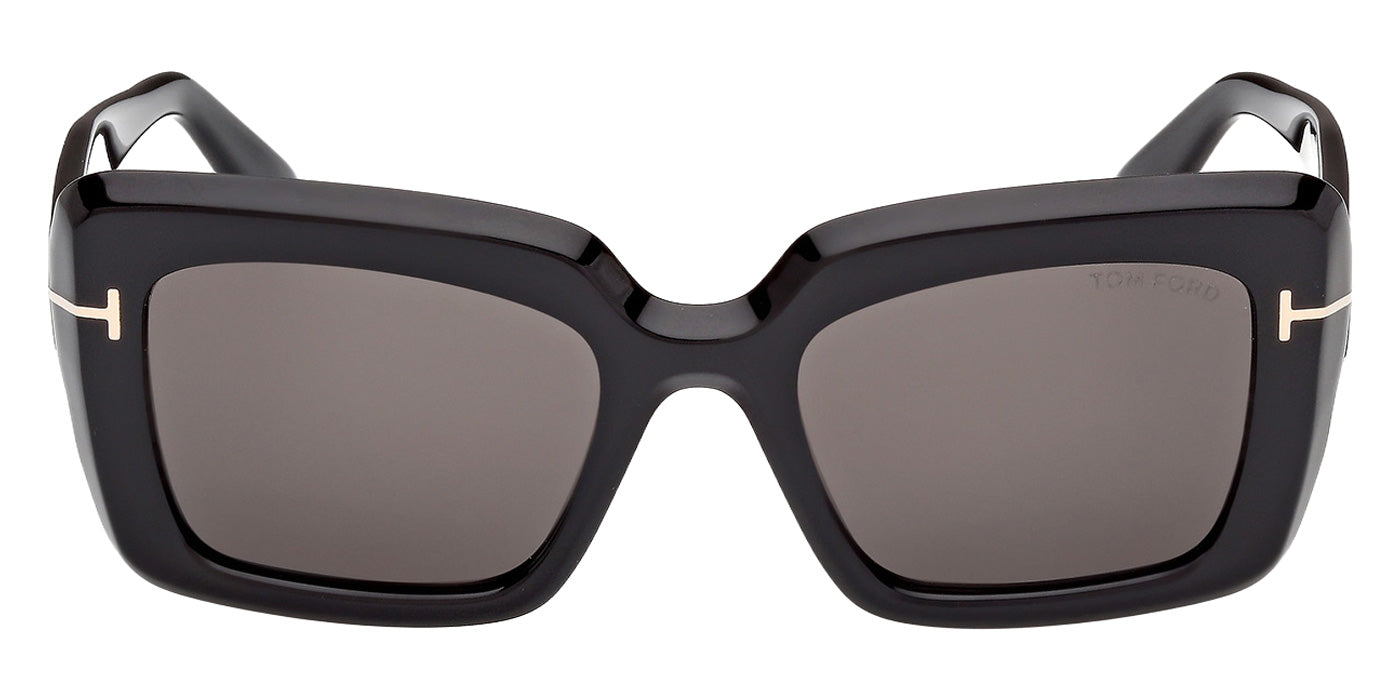 Tom Ford FT1318 LEILA-02 01A 52 - Shiny Black / Smoke #id:ft131801a_s:100100
