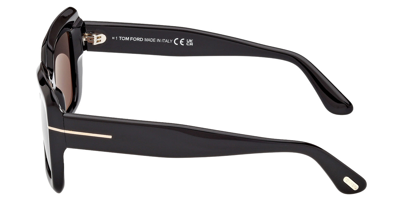 Tom Ford FT1318 LEILA-02 01A 52 - Shiny Black / Smoke #id:ft131801a_s:100110