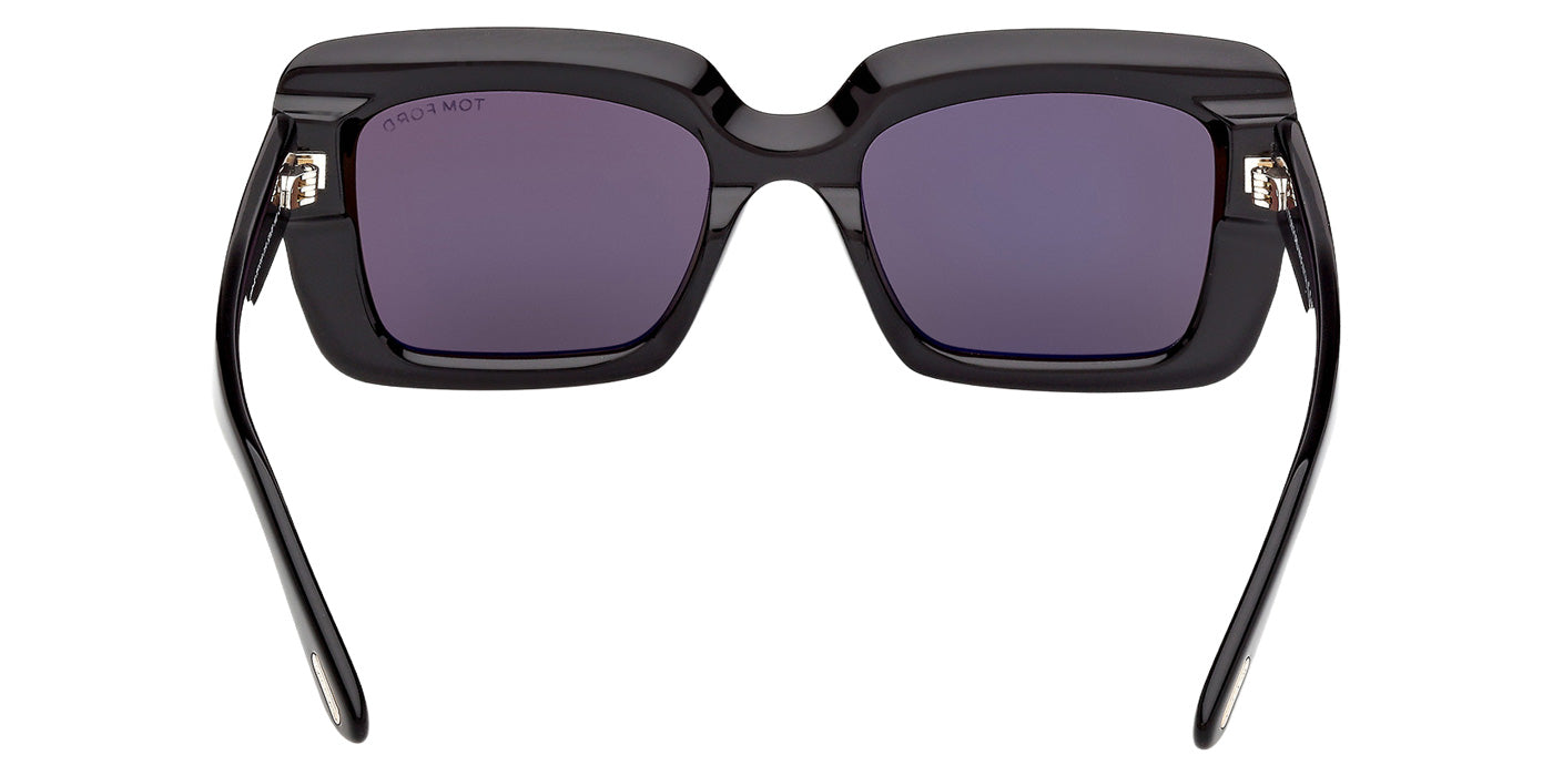 Tom Ford FT1318 LEILA-02 01A 52 - Shiny Black / Smoke #id:ft131801a_s:100120