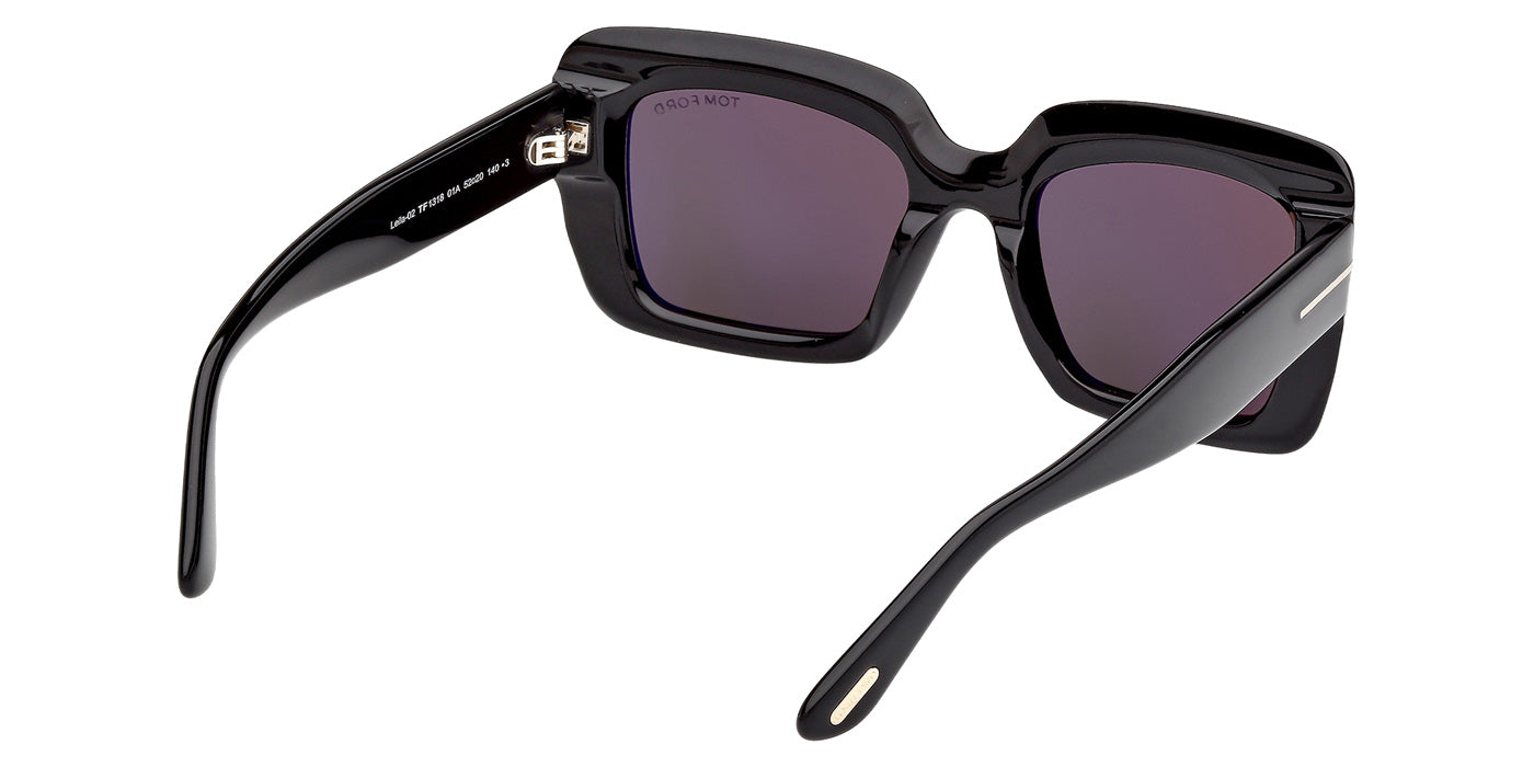 Tom Ford FT1318 LEILA-02 01A 52 - Shiny Black / Smoke #id:ft131801a_s:100125