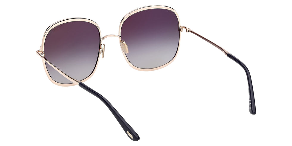 Tom Ford FT1320 28W 57 - Shiny Rose Gold / Gradient Blue 28W #id:ft132028w_s:100115