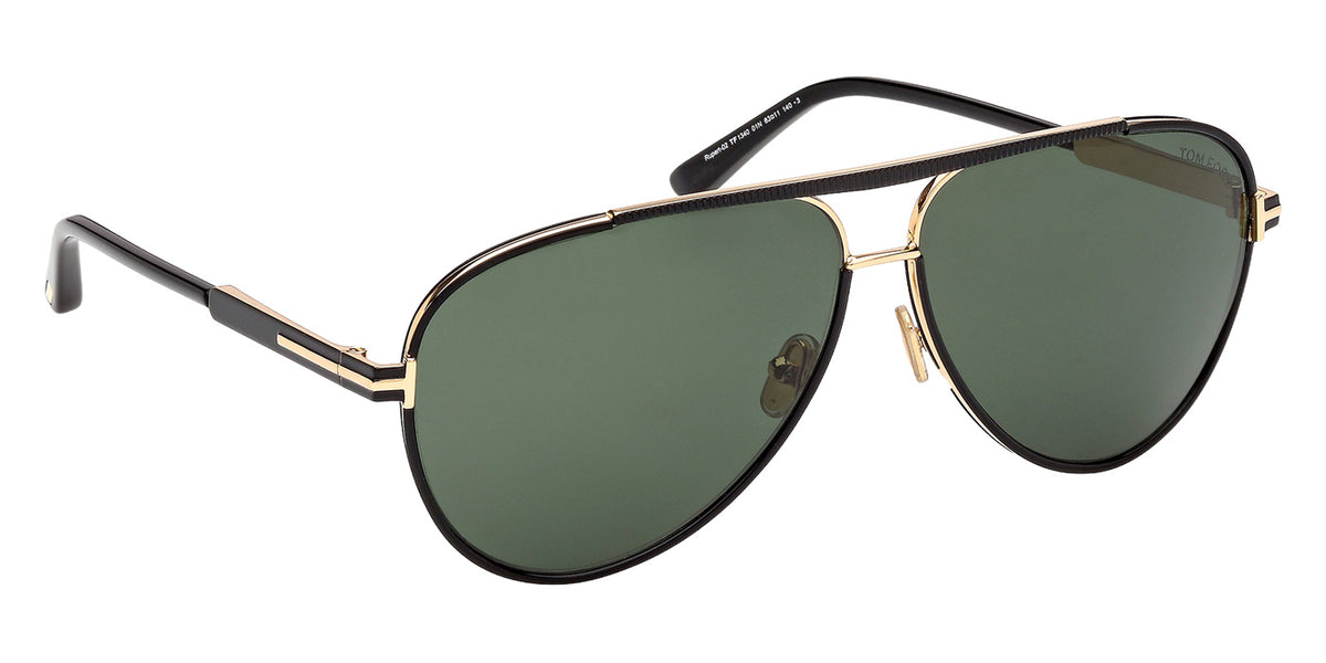 Tom Ford FT1340 RUPERT-02 01N 63 - Shiny Black / Green #id:ft134001n_s:100135