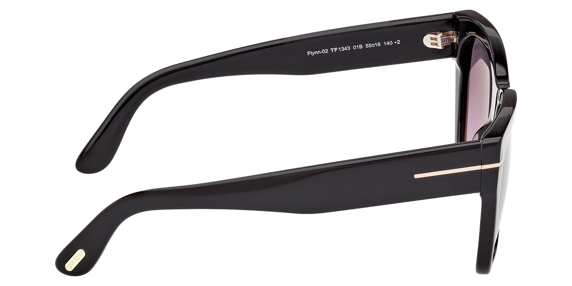 Tom Ford FT1343 01B 55 - Shiny Black / Gradient Smoke 01B #id:ft134301b_s:100130