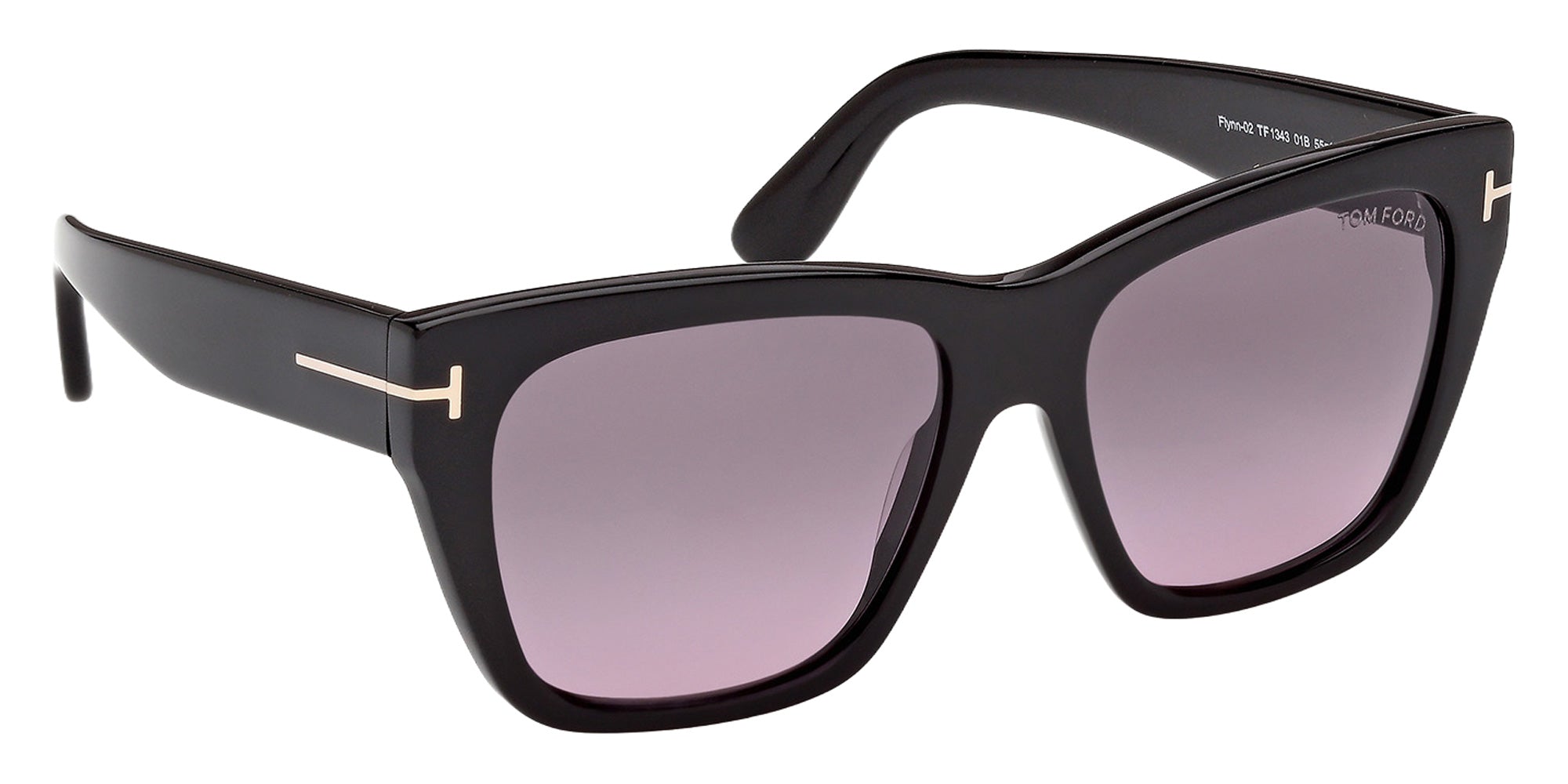Tom Ford FT1343 01B 55 - Shiny Black / Gradient Smoke 01B #id:ft134301b_s:100135