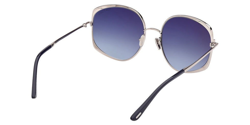 Tom Ford FT1349 14W 58 - Shiny Light Ruthenium / Gradient Blue 14W #id:ft134914w_s:100125