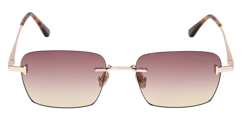 Tom Ford FT1354 JAKE-02 28Z 54 - Shiny Rose Gold / Gradient Bordeaux #id:ft135428z_s:104100