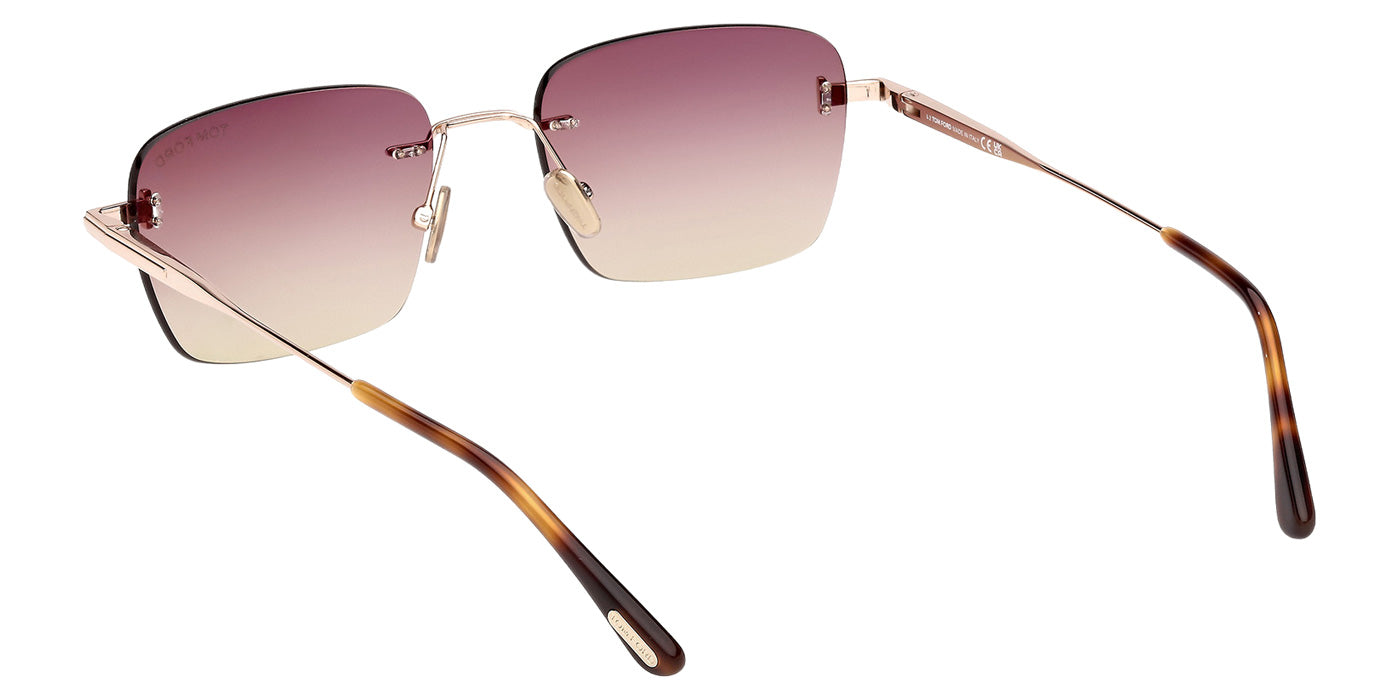 Tom Ford FT1354 JAKE-02 28Z 54 - Shiny Rose Gold / Gradient Bordeaux #id:ft135428z_s:104115