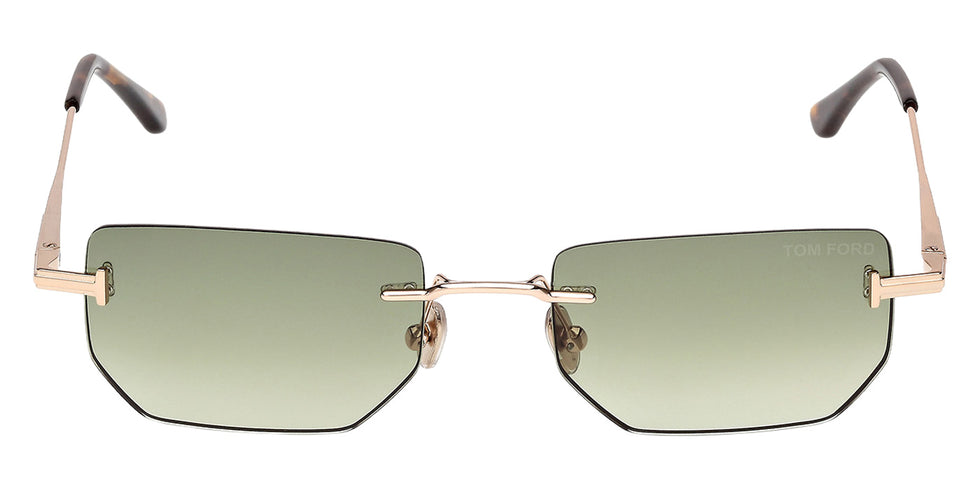 Tom Ford FT1355 ETHAN-02 28P 53 - Shiny Rose Gold / Gradient Green #id:ft135528p_s:102100