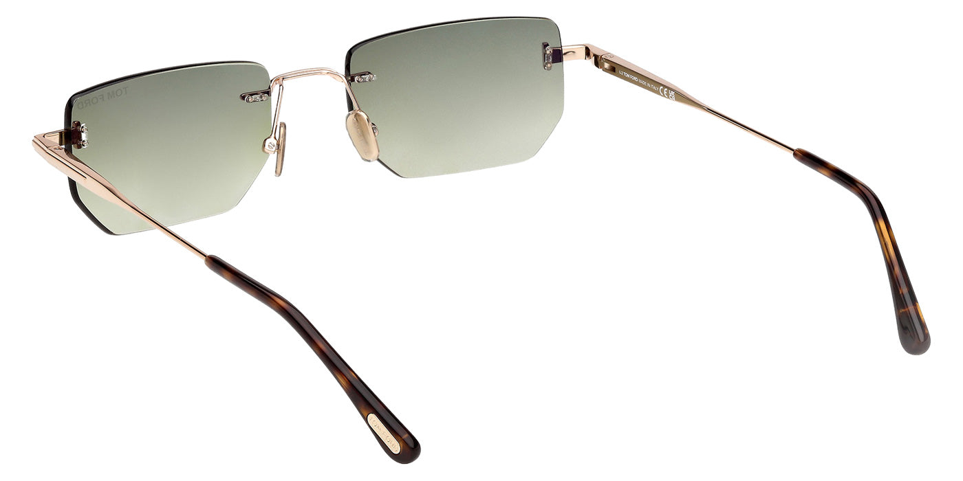 Tom Ford FT1355 ETHAN-02 28P 53 - Shiny Rose Gold / Gradient Green #id:ft135528p_s:102115