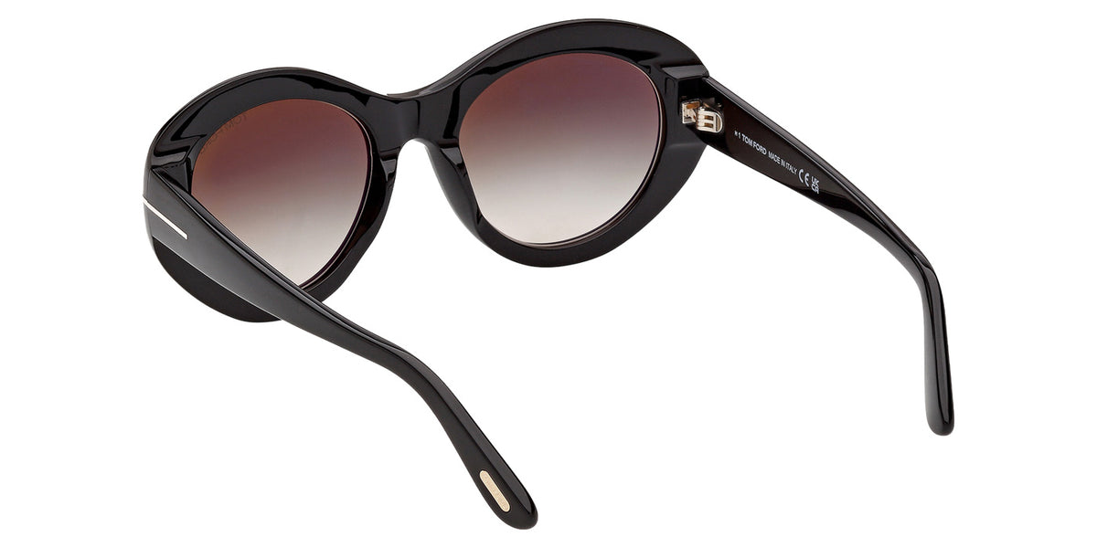 Tom Ford FT1423 ELODIE-02 01B 54 - Shiny Black / Gradient Smoke #id:ft142301b_s:100115